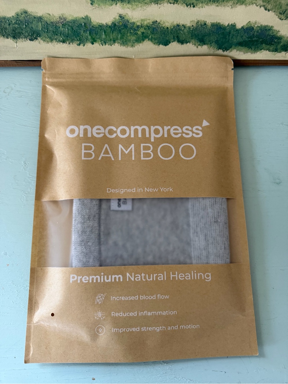 One Compress Bamboo Premium Knee Sleeve Gray Size 2XL New In Package